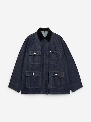Oversized Denim Jacket – Dark Blue – Women – ARKET GB | Arket UK