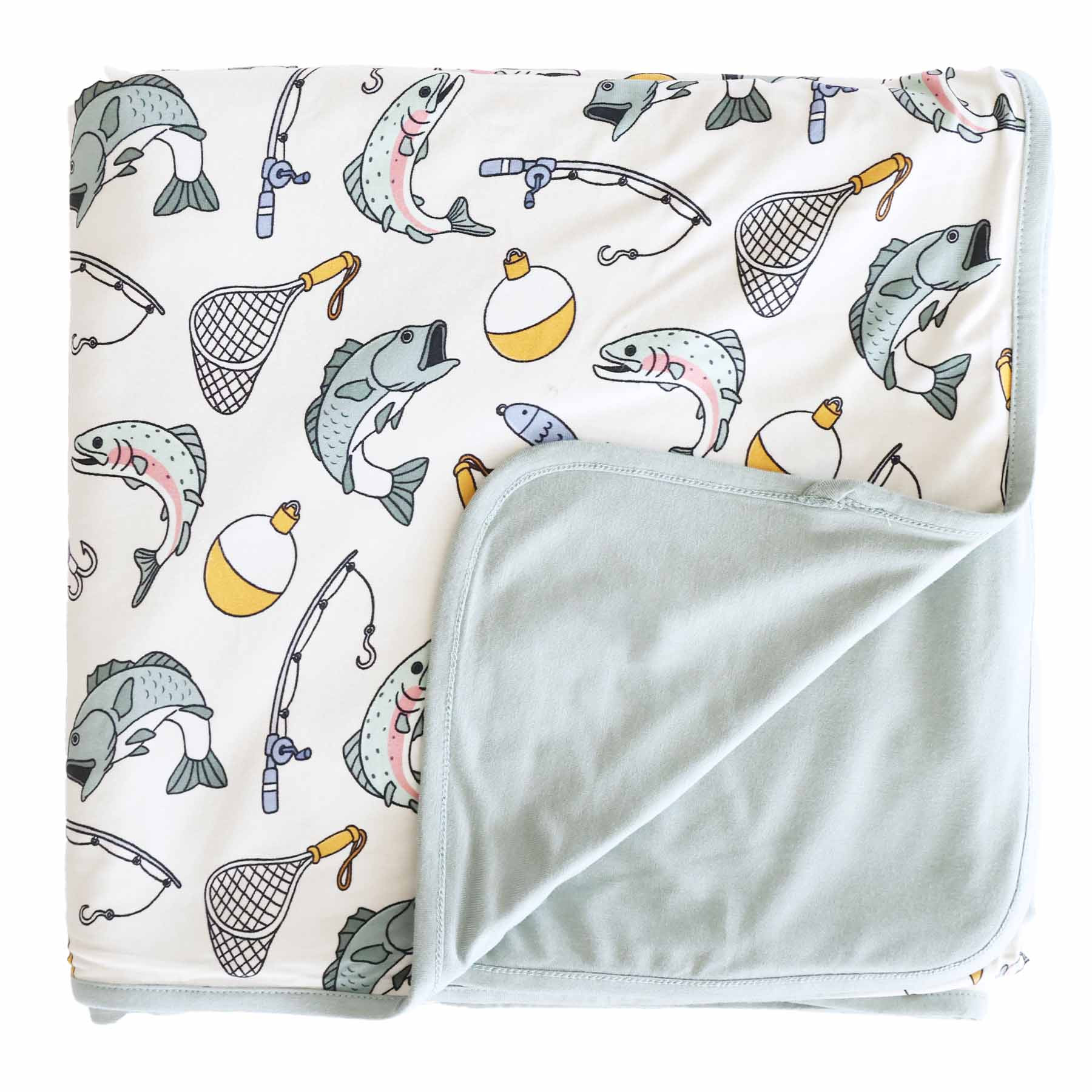 Catch of the Day Double Sided Bamboo Blanket | Caden Lane