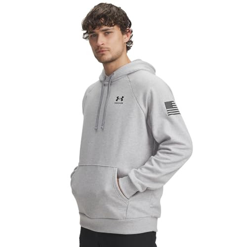 Under Armour Men's Freedom Flag Hoodie, (035) Steel Medium Heather / / Black, 4X-Large | Amazon (US)