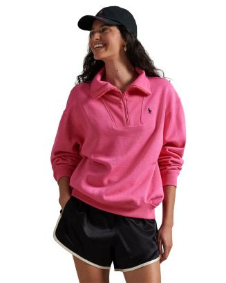 Ralph Lauren Pink Pony Fleece Half Zip Pullover  | Bloomingdale's Women | Bloomingdale's (US)