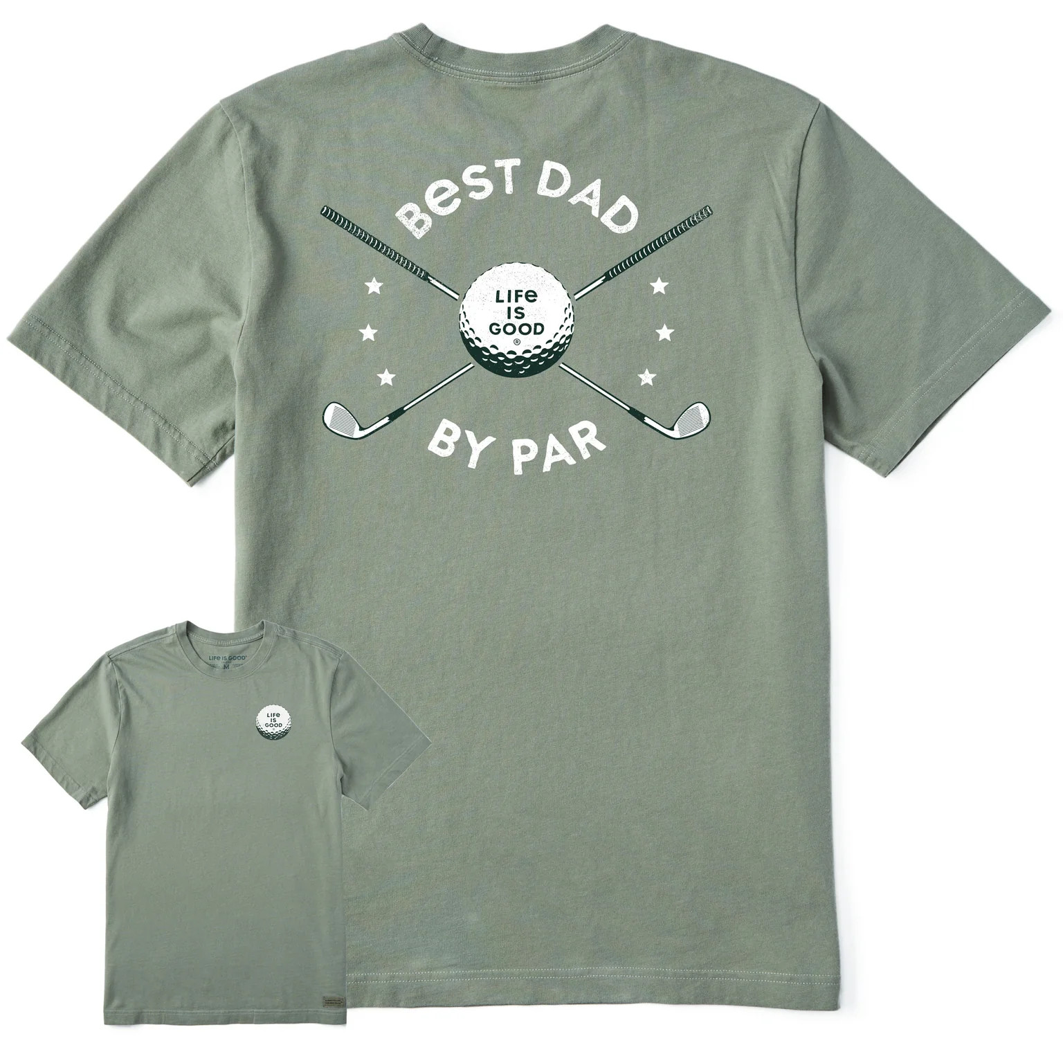 Men's Best Dad By Par Golf Clubs Short Sleeve Tee | Life is Good
