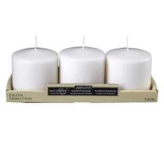 Ashland® Basic Elements™ White Pillar Candle, 3 Pack | Michaels Stores