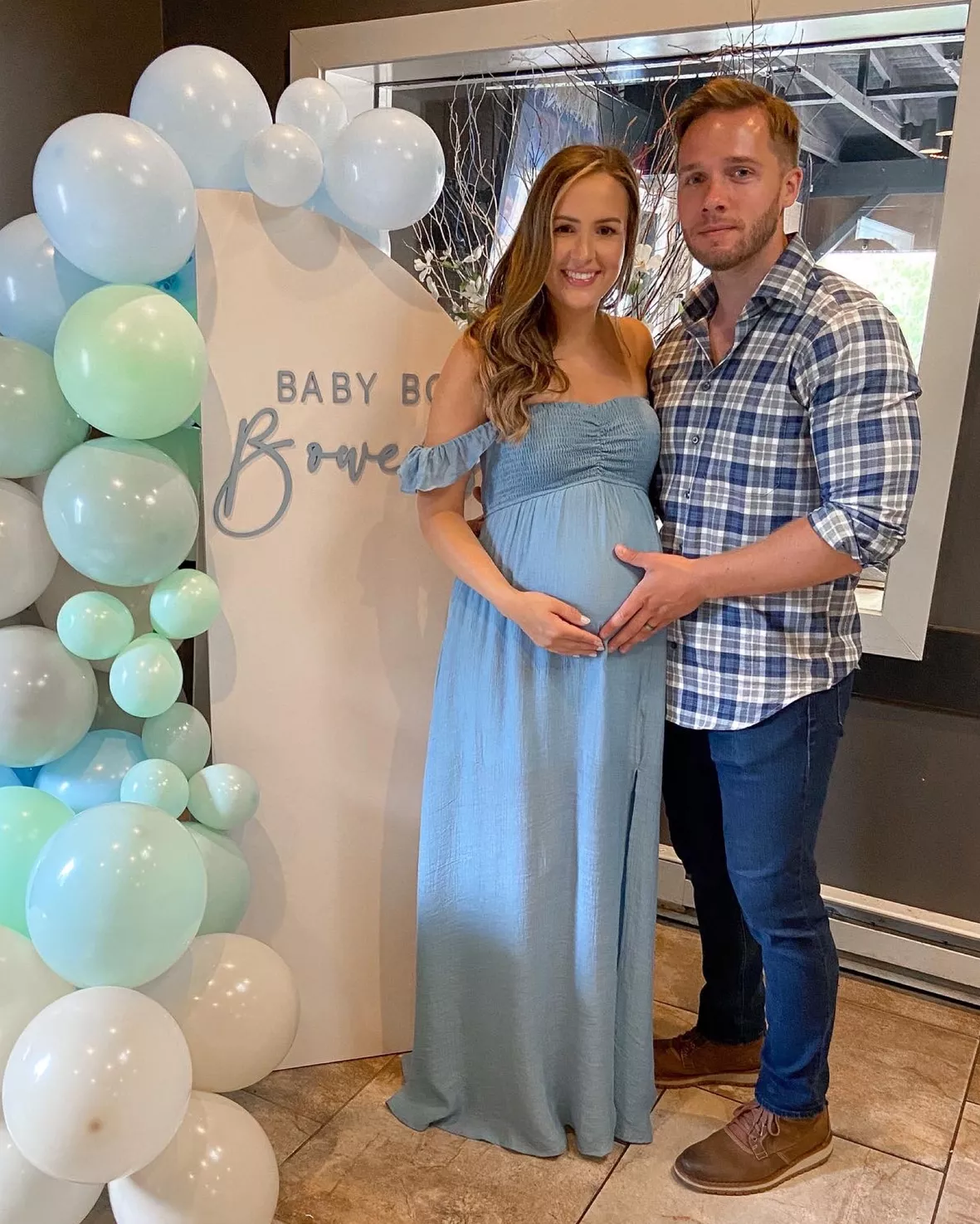 baby shower dresses blue Luxury Maternity Wrap Gown, dress Chic Bump Club Long sleeve Size Chart bust kelseyfanelli on LTK
