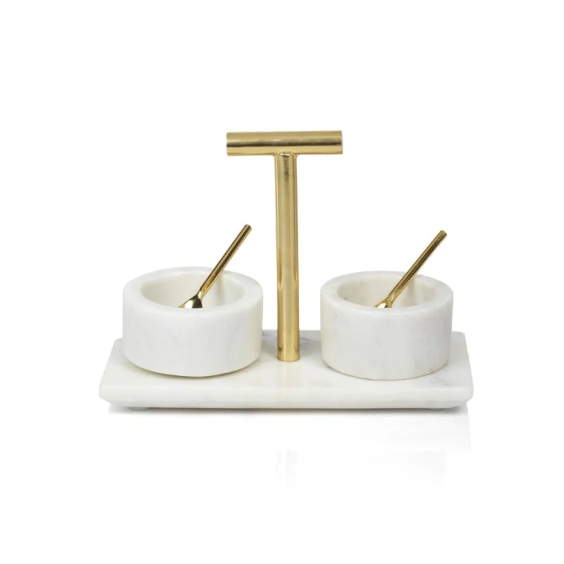 Marble & Gold Condiment Set | Modern Locke