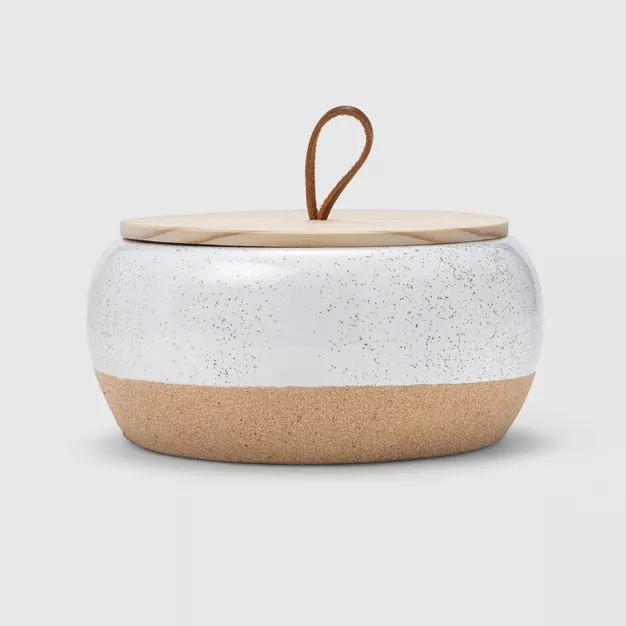 15oz Large Round Ceramic Citronella Candle White - Threshold™ | Target