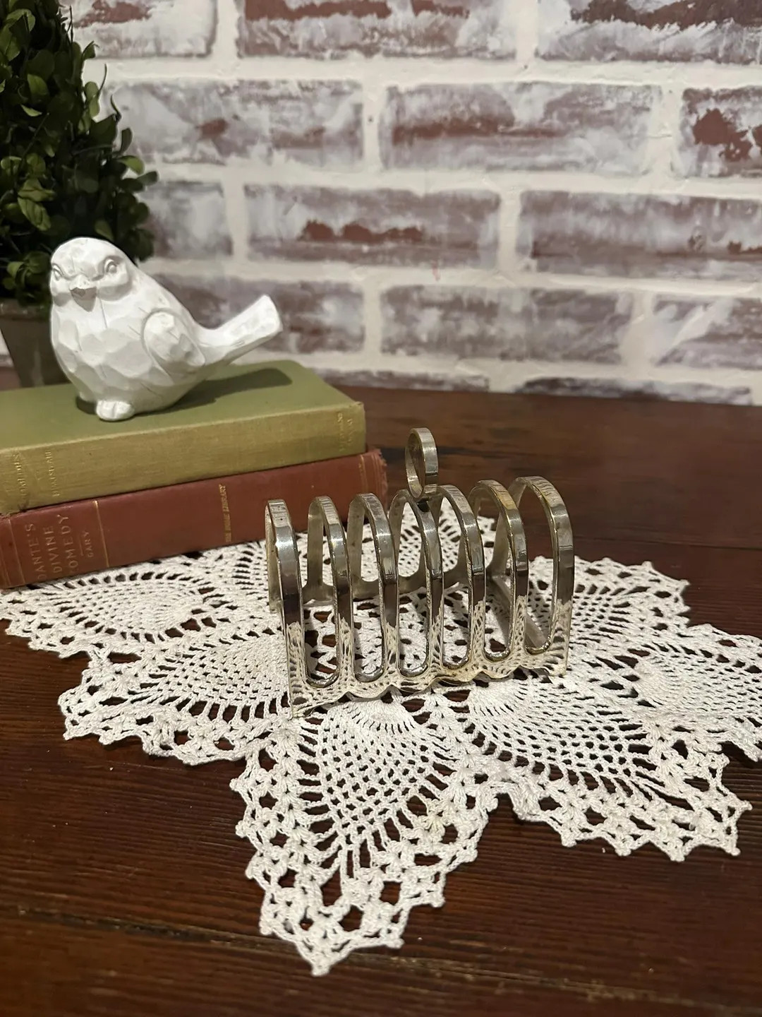 Vintage Silver Plated 6-Slice Slot Toast Rack w/ Handle | Letter Mail Holder | Desk Organizer | V... | Etsy (US)