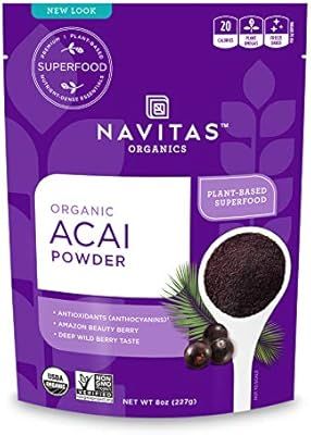 Navitas Organics Acai Powder, 8 oz Bag, 76 Servings — Organic, Non-GMO, Freeze-Dried, Gluten-Fr... | Amazon (US)