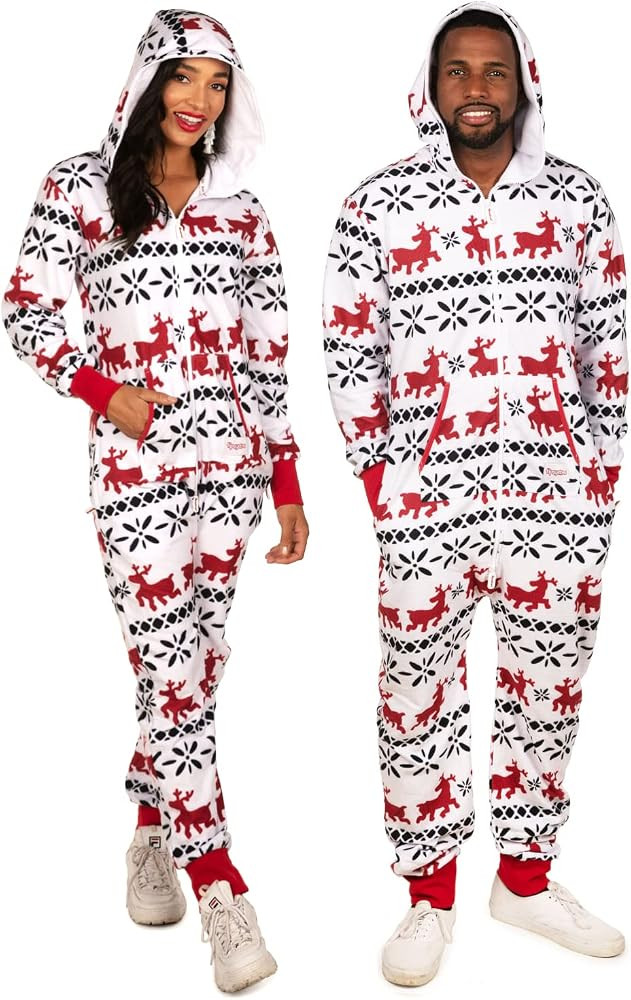 Tipsy Elves Unisex Adult Christmas Onesies Matching Holiday Jumpsuits with Convenient Pockets | Amazon (US)