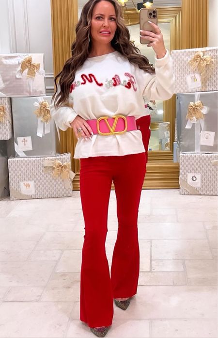 Feelin’ merry! This sweater is available from Poppie’s Boutique with code Airica15 to save. My exact pants are sold out, but I’ve linked similar  

#LTKHoliday #LTKSeasonal #LTKparties