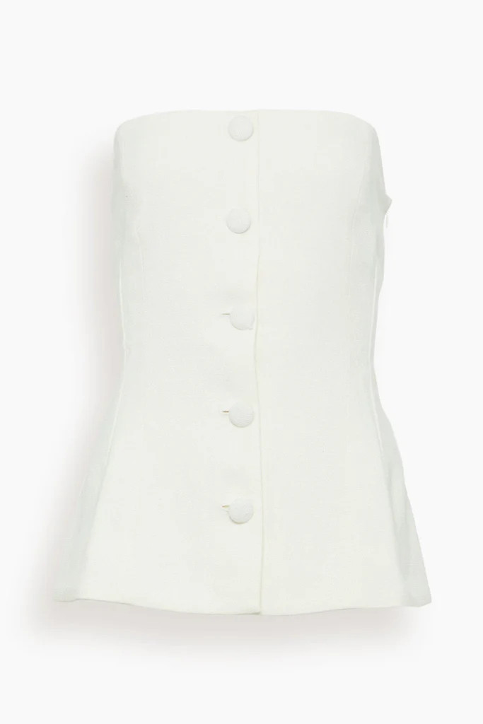 Ottavia Top in White | Hampden Clothing