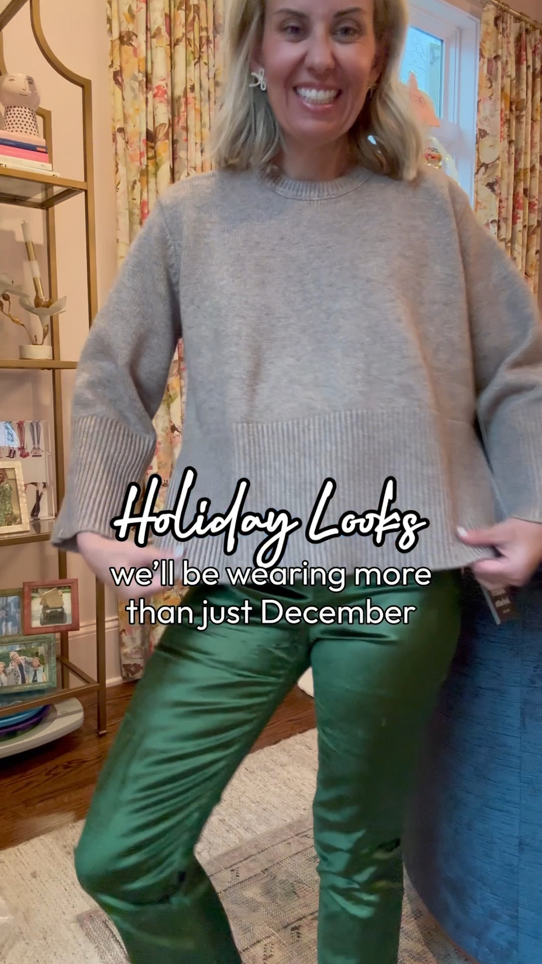 Wear now and later looks! 

Green pants 2 (I need a 4)
Sweater xs
Blue skirt s
White blouse s (need xs)
Long skirt xs
Bow skirt (s)
Pink shirt xs
Pink skirt 6 (need 4)
Black top (xs… obsessed)
Sweater dress xs

Top with bow skirt is xs & denim joggers are a 2…. not Tnuck but linking it 🤪


#LTKHoliday #LTKSeasonal #LTKootd