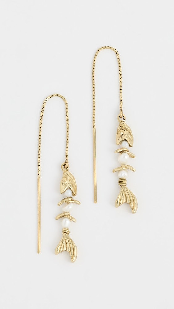 Calypso Pearl Fish Chain Earrings | Shopbop