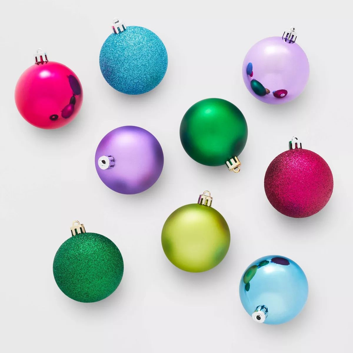 50ct Shatter-Resistant Round Christmas Tree Ornament Set Brights - Wondershop™ | Target
