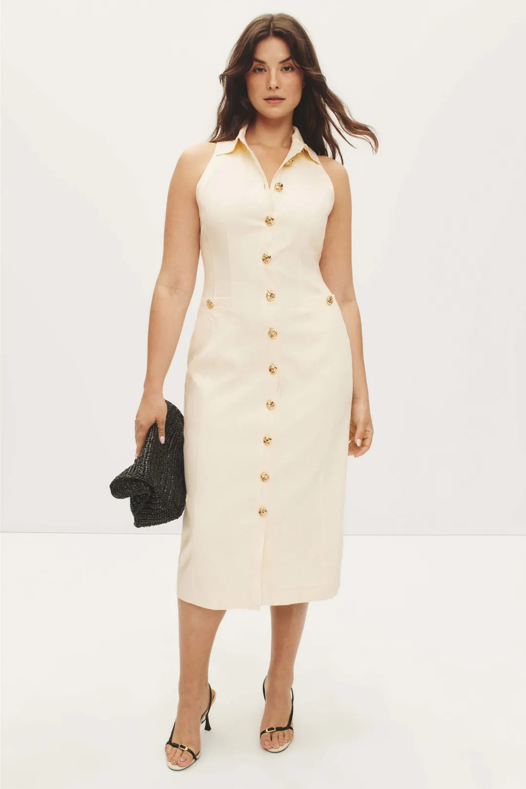 Button Front Racer Midi Dress | Rent the Runway
