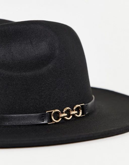 My Accessories London Exclusive black fedora with buckle detail | ASOS (Global)