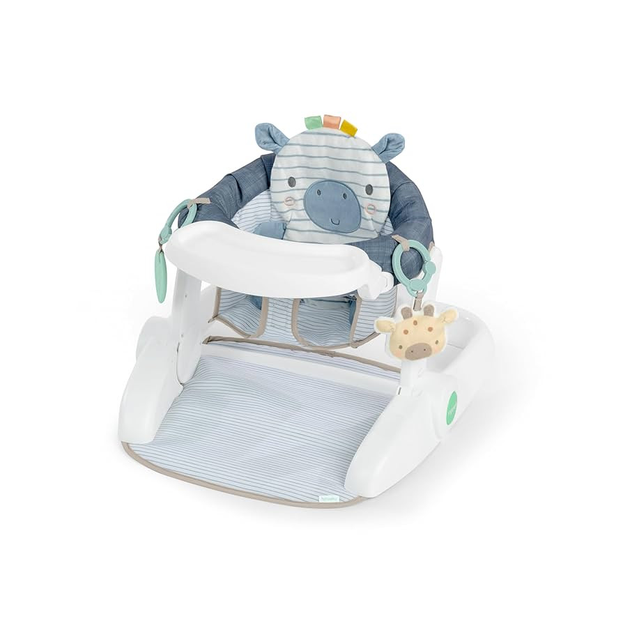 Ingenuity Prop Spot Learn-to-Sit Floor Seat for Baby, Removable Tray, 2 Linkable Toys, Tummy Time... | Amazon (US)
