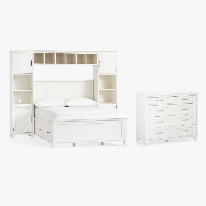 Hampton Storage Bed Super Set & 5-Drawer Wide Dresser | Pottery Barn Teen