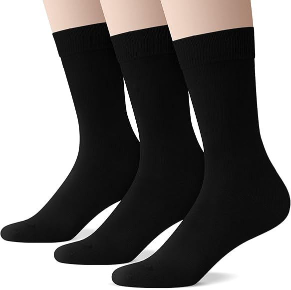 PCEAIIH Women's Lightweight Soft Cotton Thin Dress Socks Crew Business Casual, 3 Pairs, Shoe Size... | Amazon (CA)