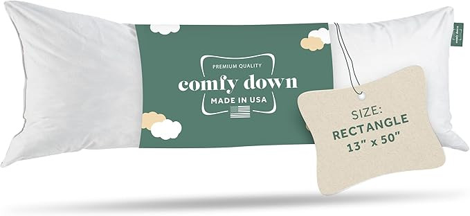 ComfyDown Decorative Throw Pillow Insert, Down and Feather Fill, 100% Cotton Cover, 233 Thread Co... | Amazon (US)