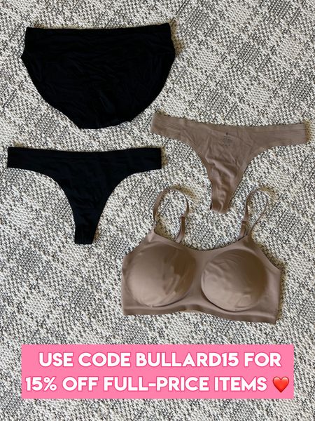 Fave thongs!!! SO comfy & stretchy and truly no show. Stay in place and just so good. Love these bras too. Both tts - M

Bra is 20% off
Use code BULLARD15 for anything full price/not on sale to save! ❤️

#LTKHoliday #LTKCyberweek #LTKunder50