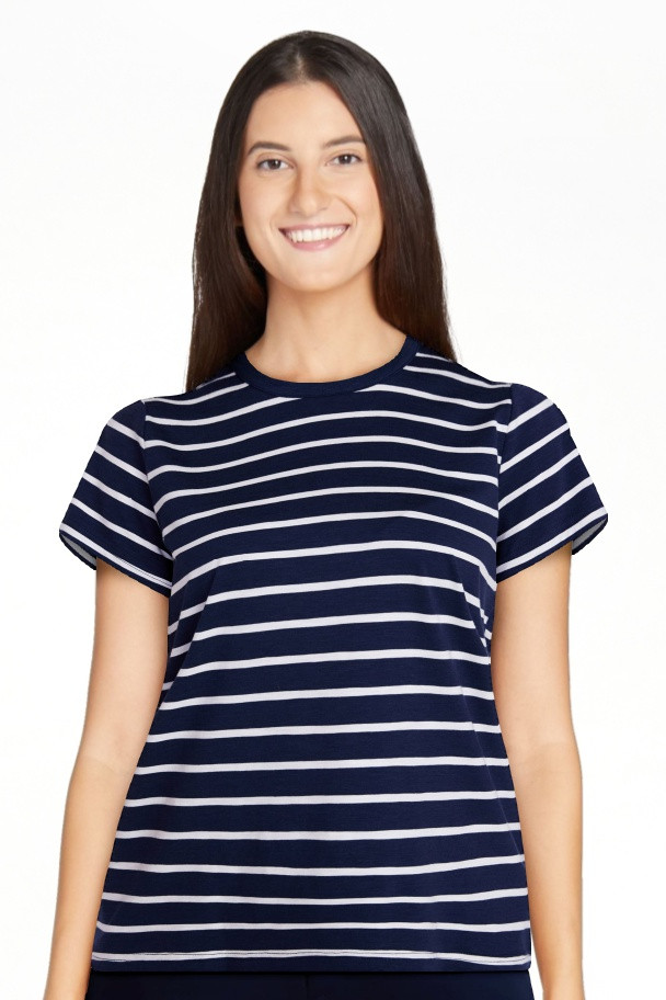 Time and Tru Women's Slub Crewneck Tee with Short Sleeves, Sizes XS-XXXL | Walmart (US)