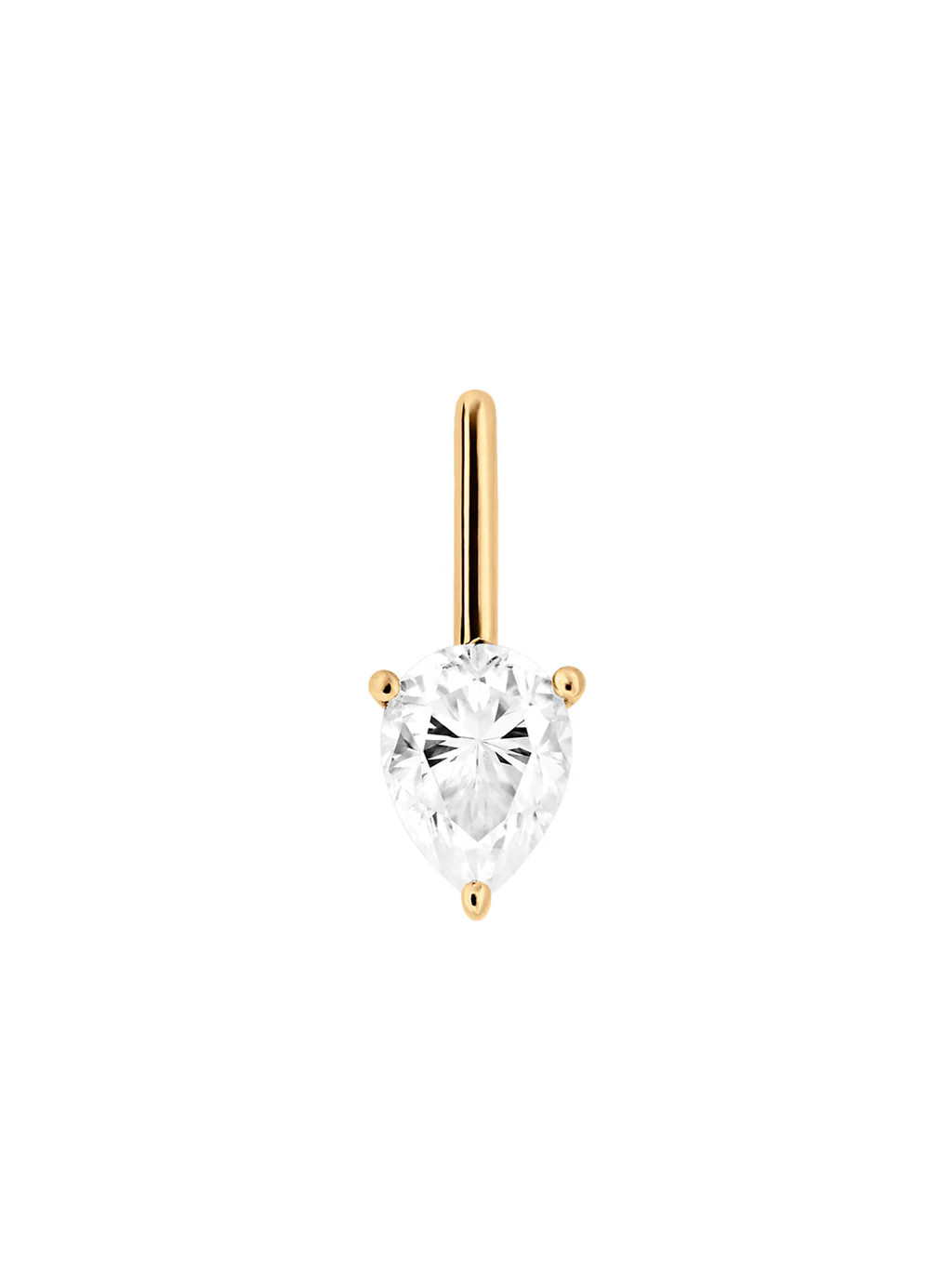 HENDRY PEAR-CUT BAR STUD EARRING IN MOISSANITE | Dorsey