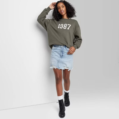 Women's High-Rise Denim Mini Skirt - Wild Fable™ | Target