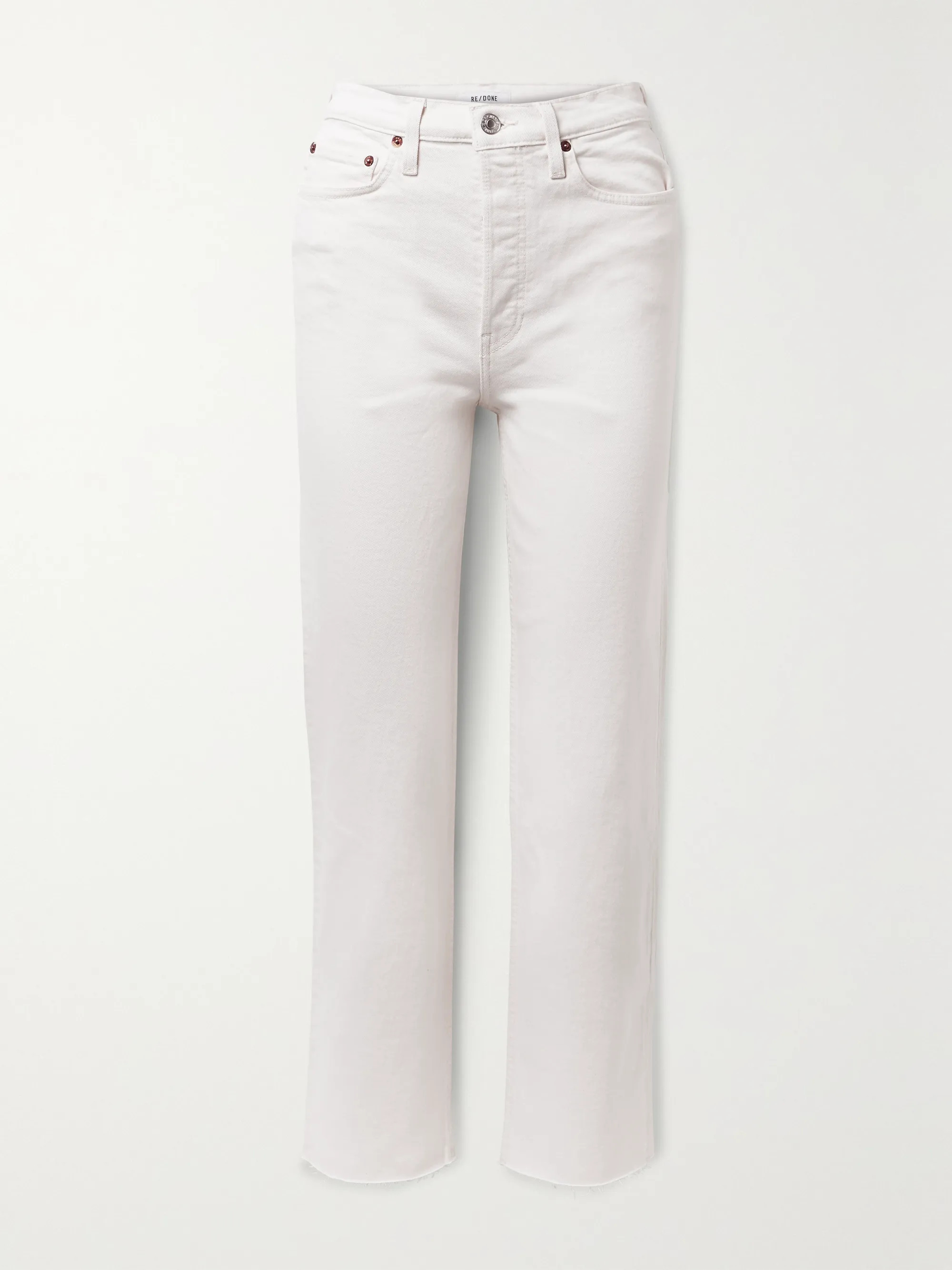 Off-white + NET SUSTAIN Originals Stove Pipe Comfort Stretch high-rise straight-leg jeans | RE/DO... | NET-A-PORTER (US)