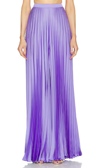Evie Pleated Trousers in Amethyst Violet | Revolve Clothing (Global)