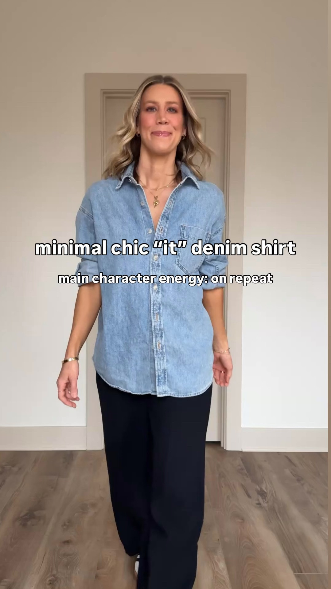 Minimal Chic Denim Shirt Outfits (sized down to XS in shirt, runs big)

#LTKgrwm #LTKOver40 #LTKootd