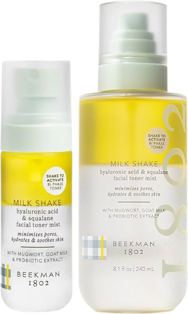 Beekman 1802 Milk Shake Facial Toner - Pack of 2 - Includes 2 oz + 8 oz Bottles - Fragrance Free ... | Amazon (US)