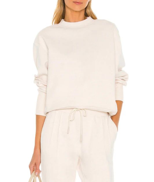 Edith Rib Pique Sweatshirt In Oatmeal | Shop Premium Outlets
