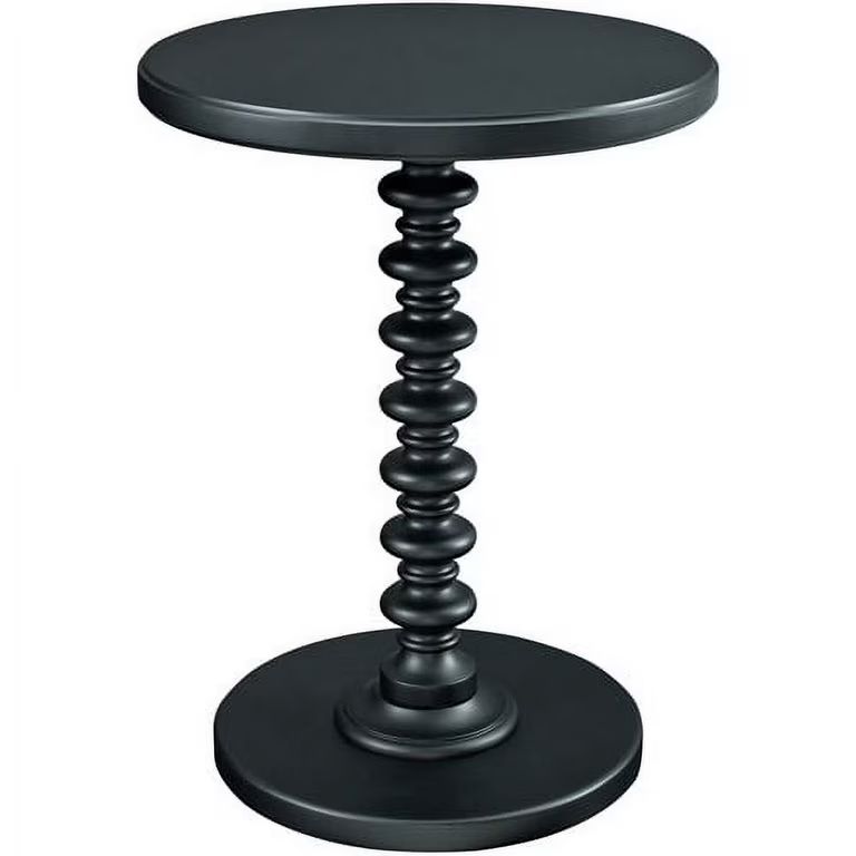 Spectrum Round Spindle Accent Side Table, Black | Walmart (US)