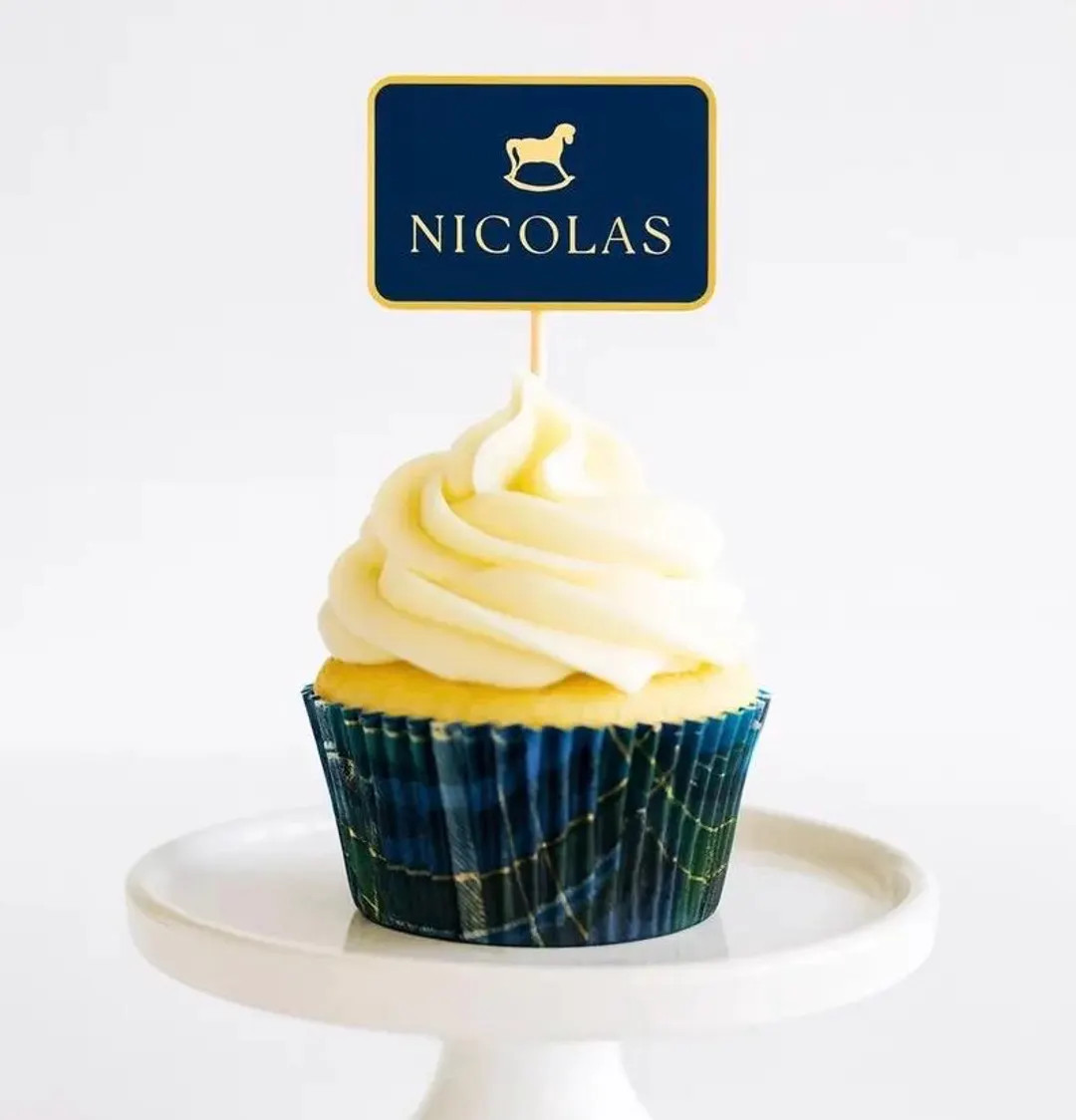 Rocking Horse Cupcake Toppers, Rocking Horse Baby Shower, Polo Ralph Lauren Baby Shower, Equestri... | Etsy (US)