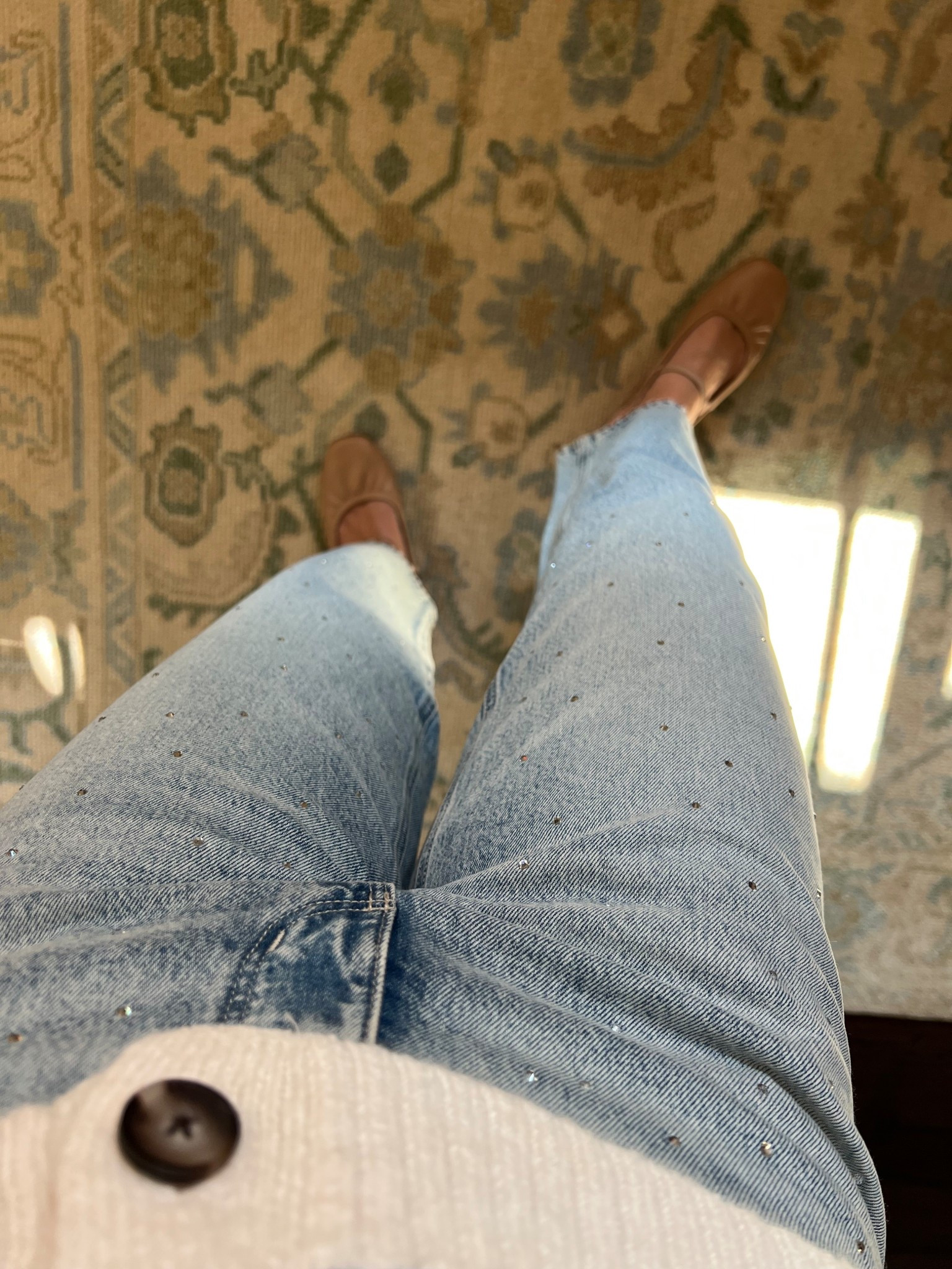 Sparkle embellished pants holiday look slingback flats 

#LTKHoliday #LTKSaleAlert #LTKootd