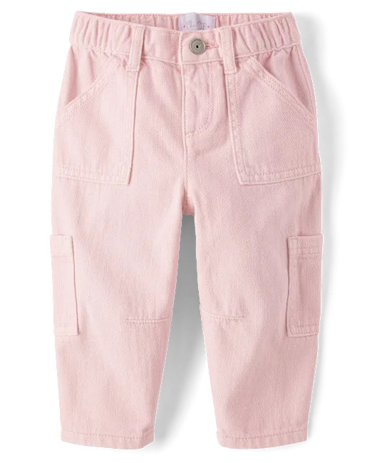 Toddler Girls Garment Dyed Barrel Jeans - pink | The Children's Place