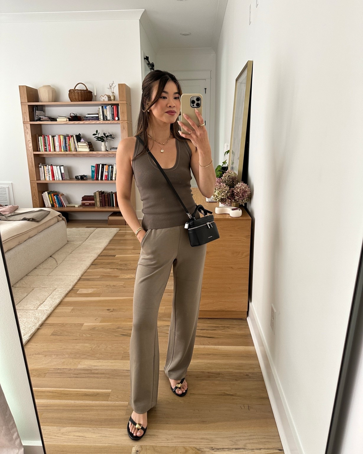 Sizing info:
•Tank size XS in Tarmac
•Pants size XXS in Brindle

petite fashion, get dressed with me, outfit inspiration, ootd, nashville outfit, Nashville influencer, petite style, vacation style, casual outfits, mom style, petite pants, spring outfits, spring outfit info, spring pants, spring outfit idea, spring top, spring bag, spring tank, spring shoes, travel pants, brown tank, summer tank, racerback tank 
 @OAK + FORT 

 

#LTKTravel #LTKPetite #LTKSeasonal