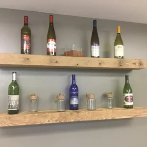 HEAVY-DUTY RECLAIMED Rustic Wood Floating Shelves With Steel - Etsy | Etsy (US)