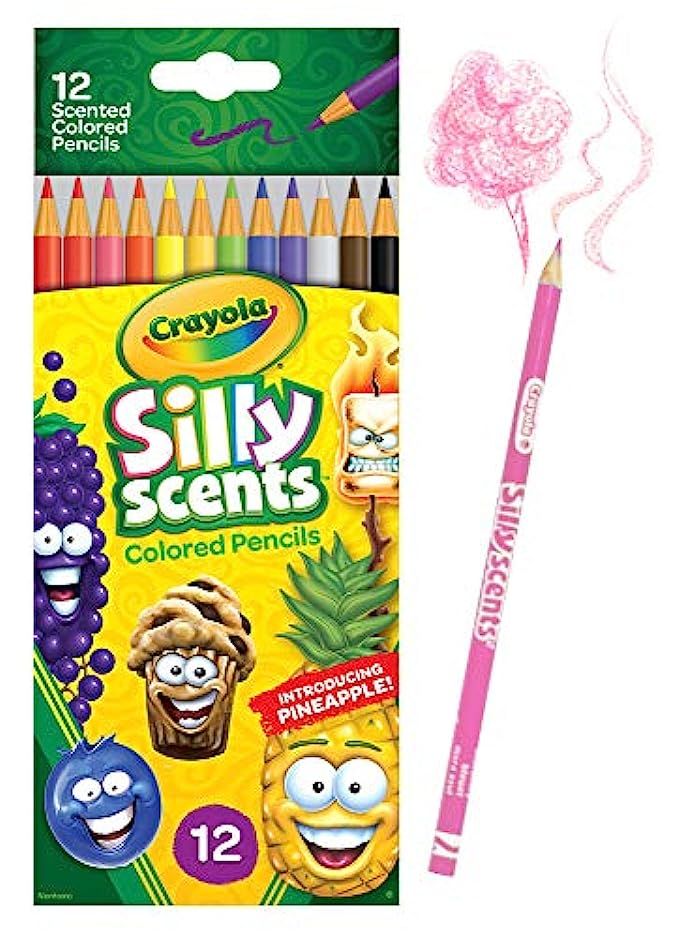Crayola Silly Scent Pencils, Scented Colored Pencils, Gift for Kids, 12Count | Amazon (US)