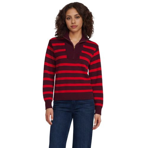 Women's Petite Drifter Slim Quarter Zip Sweater - Lands' End - Purple - XL | Lands' End (US)