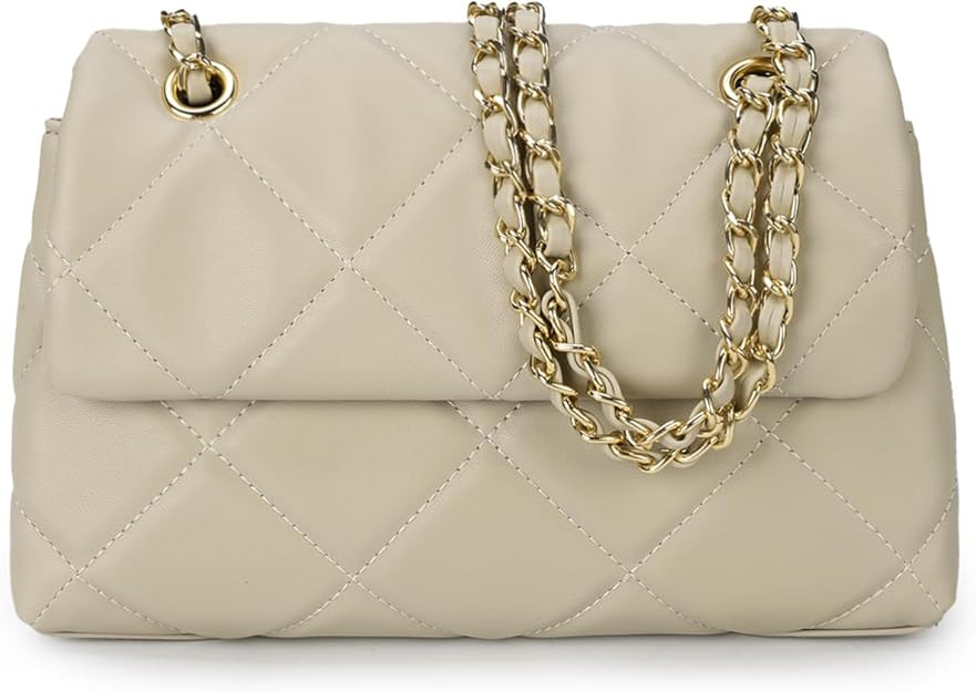 Gladdon Quilted Crossbody Purses for Women Small Ladies Shoulder Bags with Chain Trendy Clutch Pu... | Amazon (US)