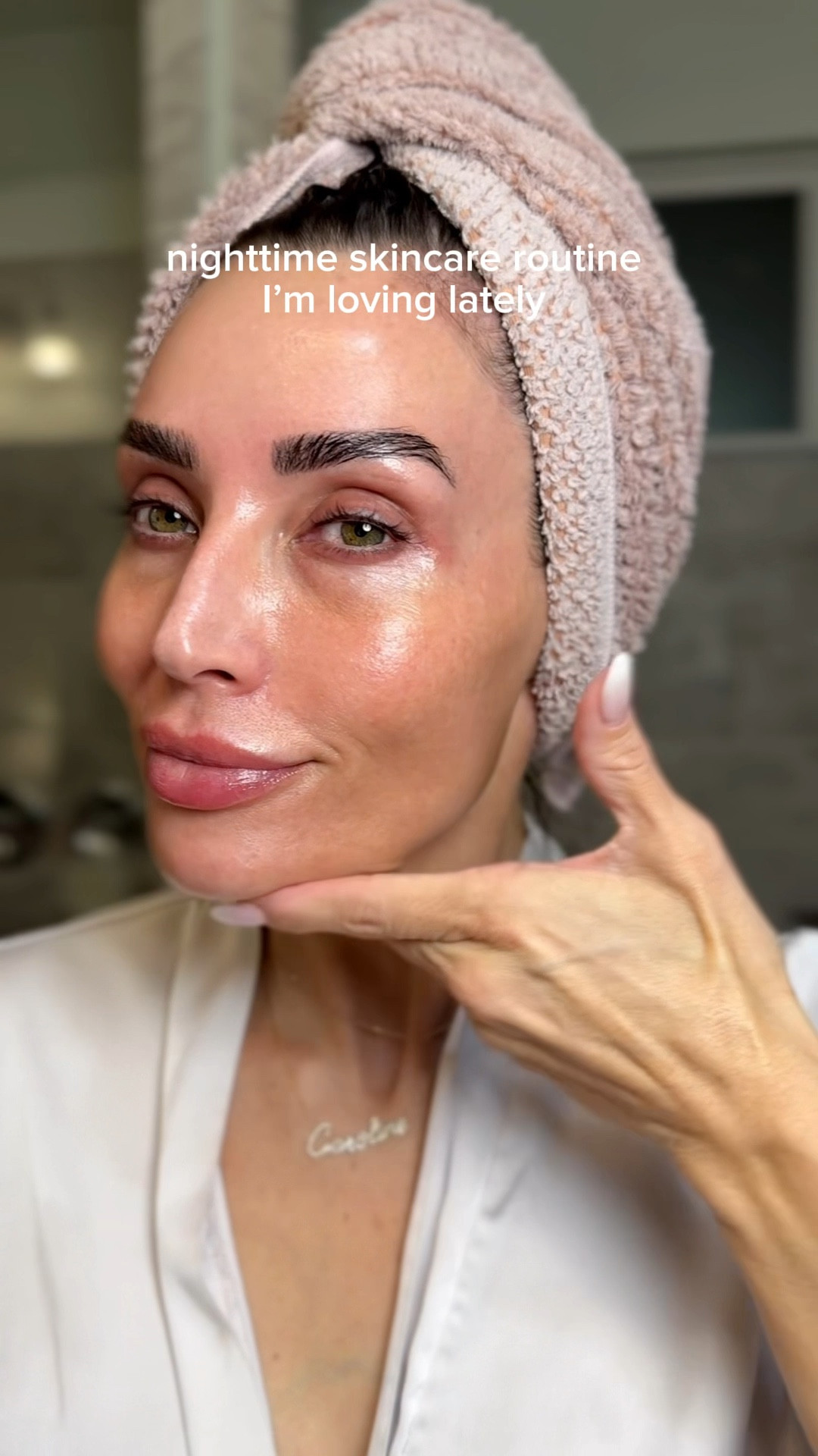 A mix of medical grade and cosmetic products focused on glow, barrier support, and antiaging ✨

I try a lot of products and don’t always love them, but my skin has been loving this combo.

I linked some less expensive alternatives for the growth factors

Order of Products:
- Medicube Hypochlorus Acid spray (cleans/preps skin)
- Haru Haru Esscense (hydrating toner/preps skin)
- Aestura barrier mist (barrier support)
- VT Cosmetics Reedle shot 100 (creates tiny channels so products penetrate deeper. "Microneedling in a bottle.")
- Medicube or Rejuran PDRN
- Dr. Diamon Metacine Growth factors line
- Retinol of your choice (I am using a favorite that is gentle)
- Epii Double Up Cream (Moisturizing barrier cream to sandwhich with retinol and avoid irritation)
- Adipeau volume cream under eyes and firming cream to neck (don't put retinol on these areas)
- Revitalash lash and brow serum
- Abib PDRN Lip mask 

**Some nights I do the Biodance Collagen serum and cream on top if I want a collagen mask-like result instead of wearing a mask. 


#skincareroutine #skincare #nighttimeroutine #bedtimeroutine #beautyroutine 

#LTKgrwm #LTKselfcare #LTKBeauty