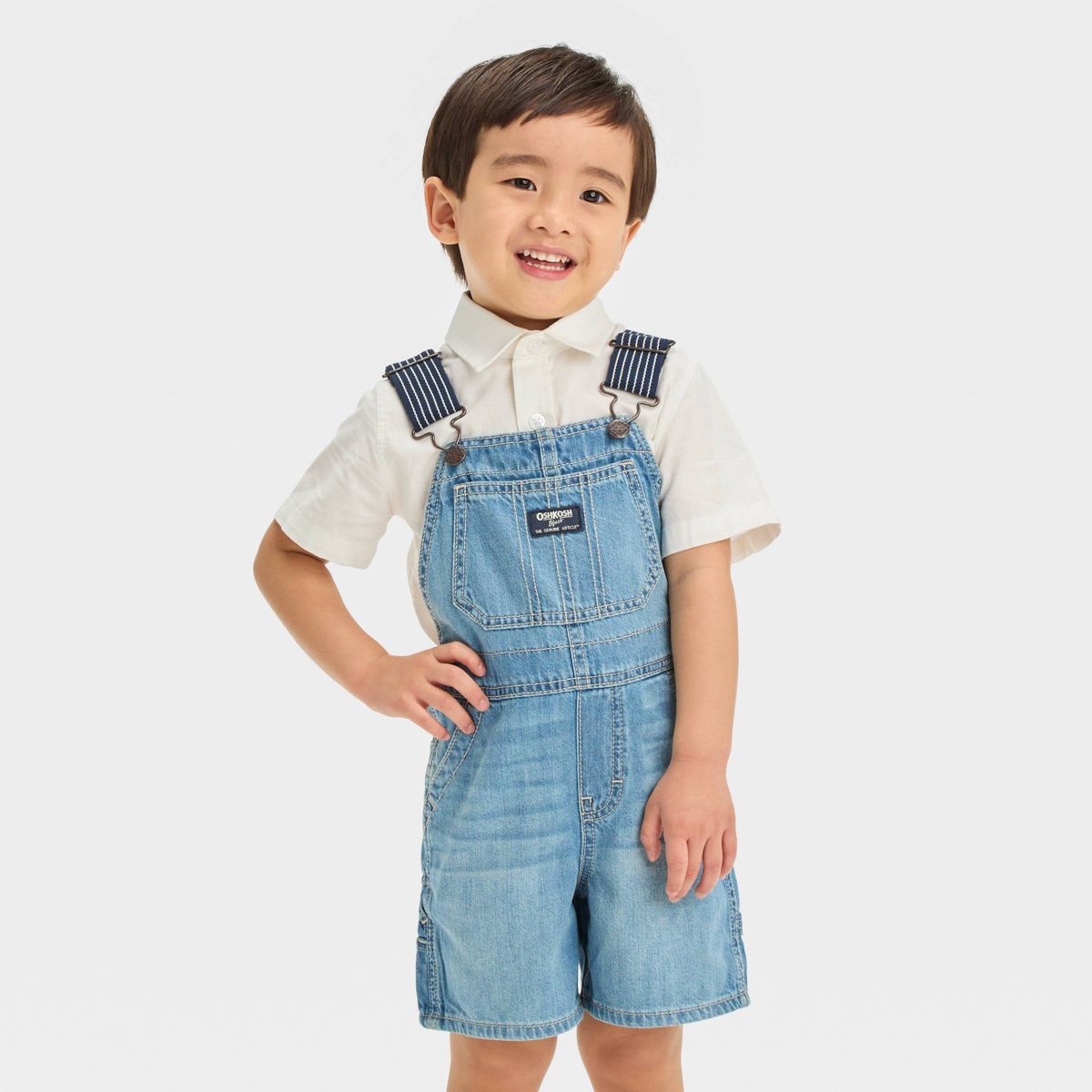 OshKosh B'gosh Toddler Boys' Classic Shortalls - Medium Wash | Target