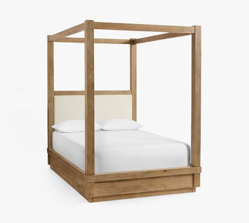 Oakleigh Upholstered Canopy Bed | Pottery Barn (US)