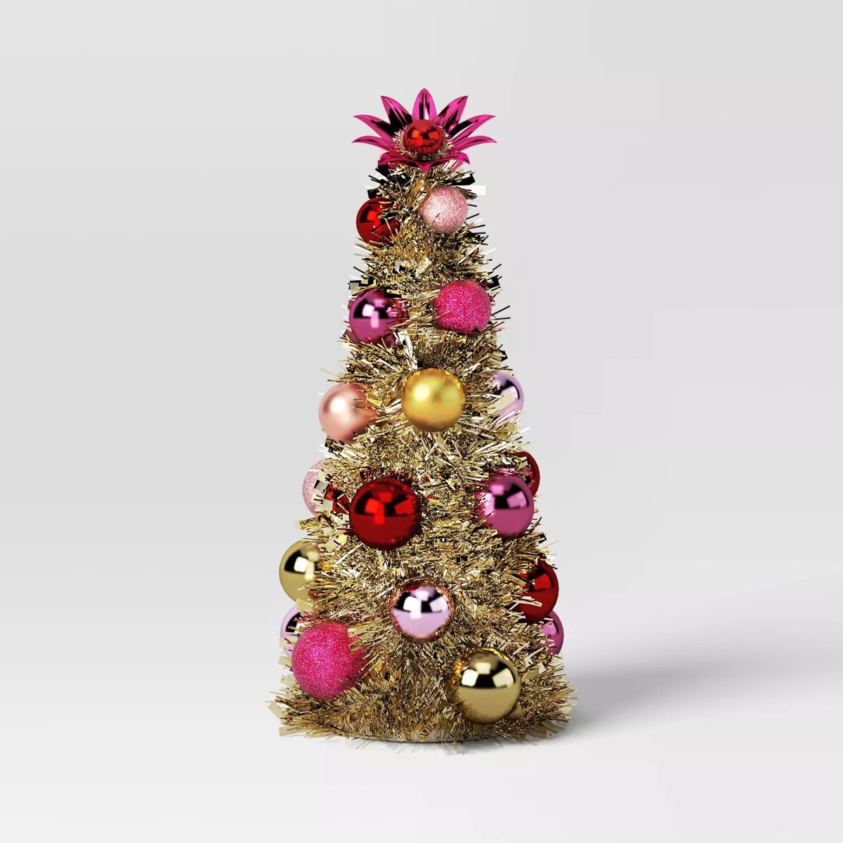 12.5" Christmas Tinsel Tree Gold - Wondershop™ | Target