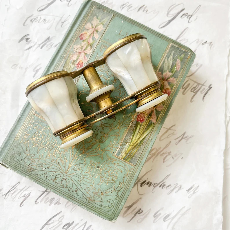 Vintage White Mother of Pearl Lemaire Fabt French Opera Binoculars | Etsy (US)