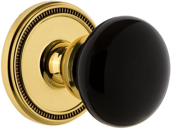 Grandeur Hardware 852766 Carre' Rosette with Coventry Knob Passage, Backset Size: Na, Polished Ni... | Amazon (US)