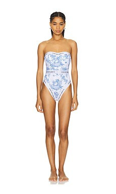 God Save Queens Carrara One-piece in Light Blue from Revolve.com | Revolve Clothing (Global)