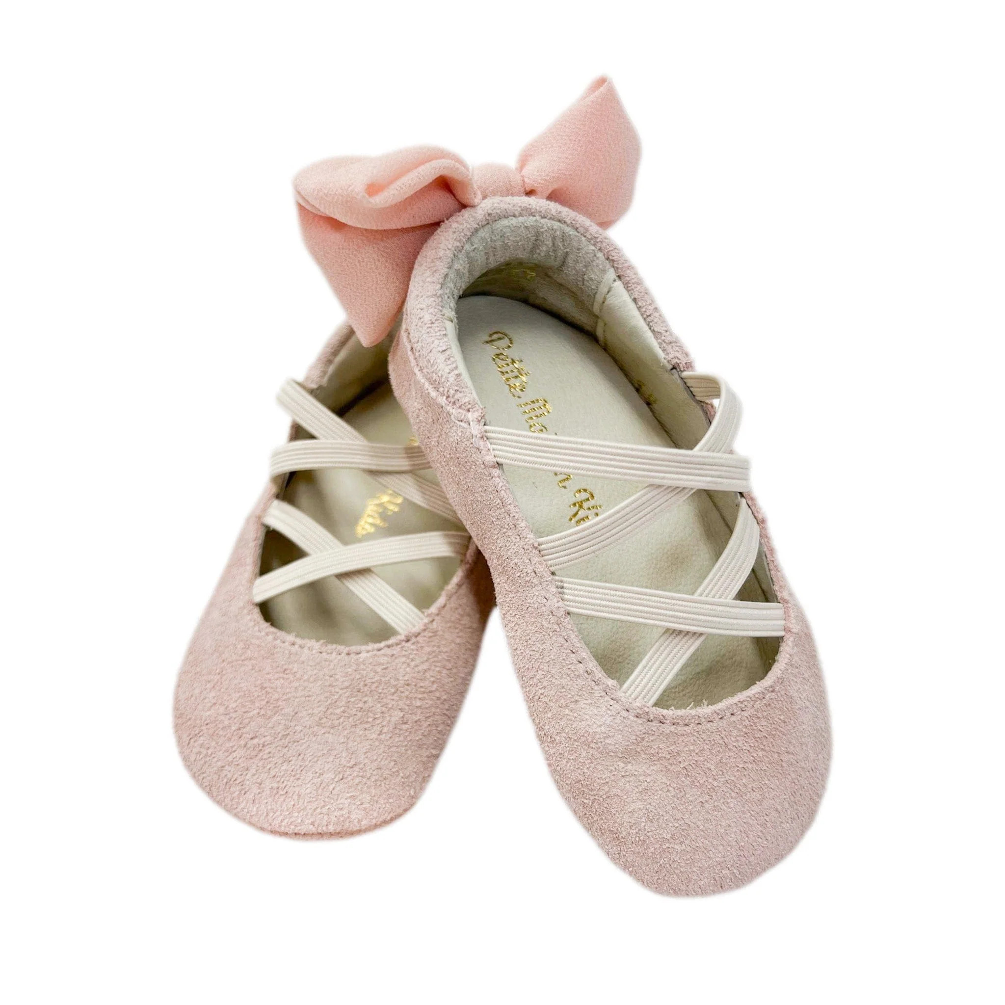 Ballerina Pink Suede Baby Shoes | petite maison kids