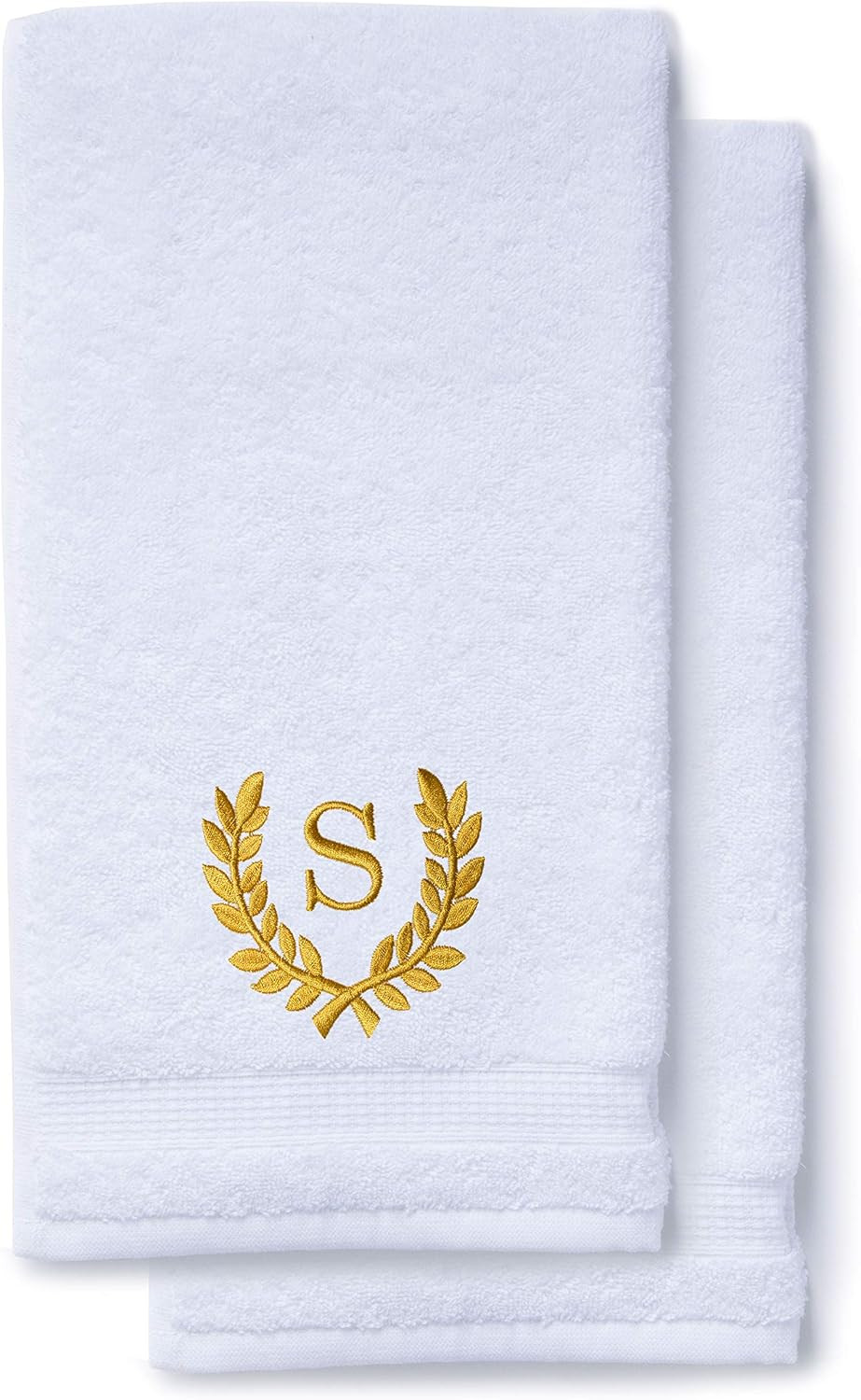 Decorative and Monogrammed Hand Towels for Bathroom Kitchen Makeup | Personalized Gift for Wedding-Bridal | Roman Font Custom Luxury Turkish Towel | Spa Collection, Oversized, 16 X 30 Inch, Set of 2 | Amazon (US)